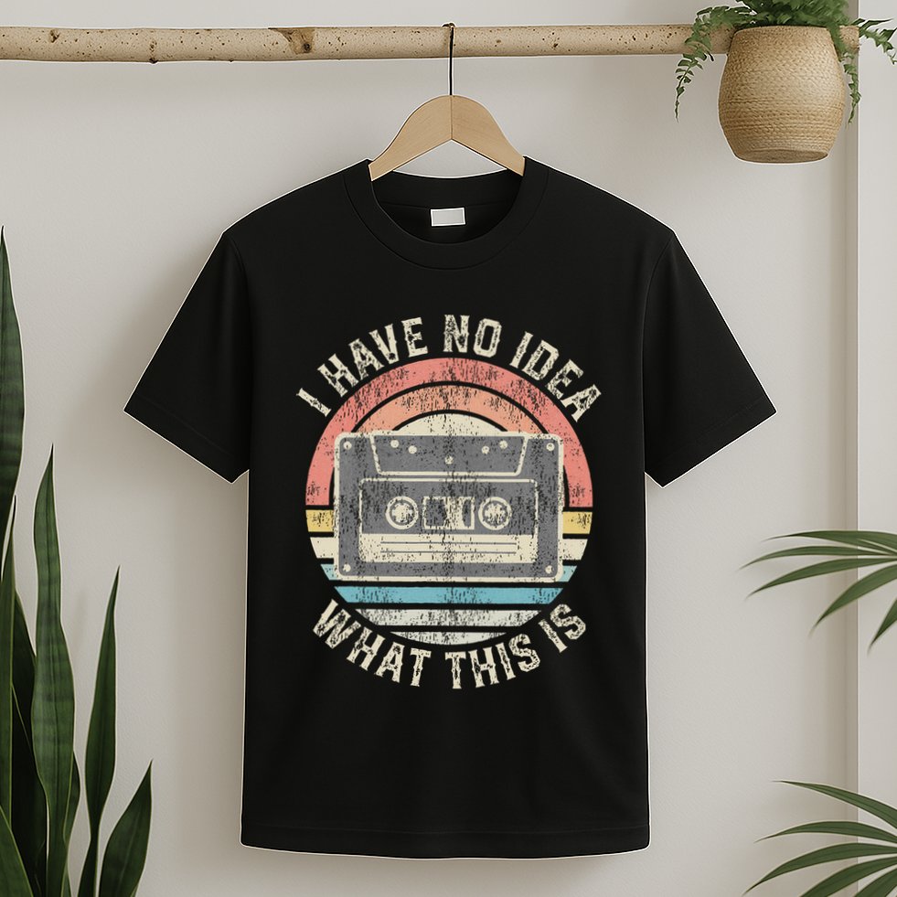 Retro I Have No Idea What This Is Funny Vintage Cassette T-Shirt