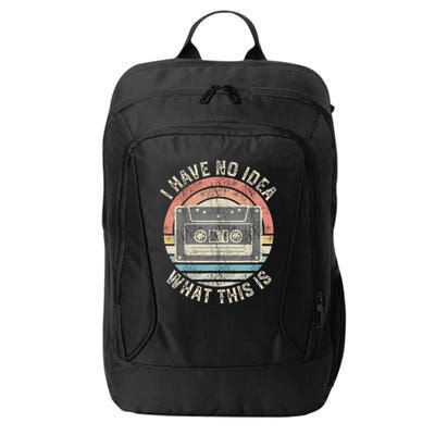 Retro I Have No Idea What This Is Funny Vintage Cassette City Backpack