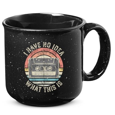 Retro I Have No Idea What This Is Funny Vintage Cassette 15oz Campfire Ceramic Mug