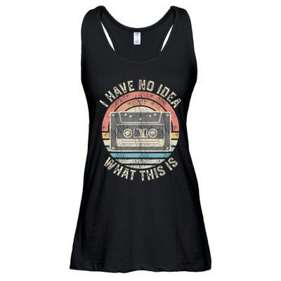 Retro I Have No Idea What This Is Funny Vintage Cassette Ladies Essential Flowy Tank