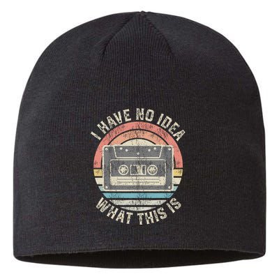 Retro I Have No Idea What This Is Funny Vintage Cassette Sustainable Beanie