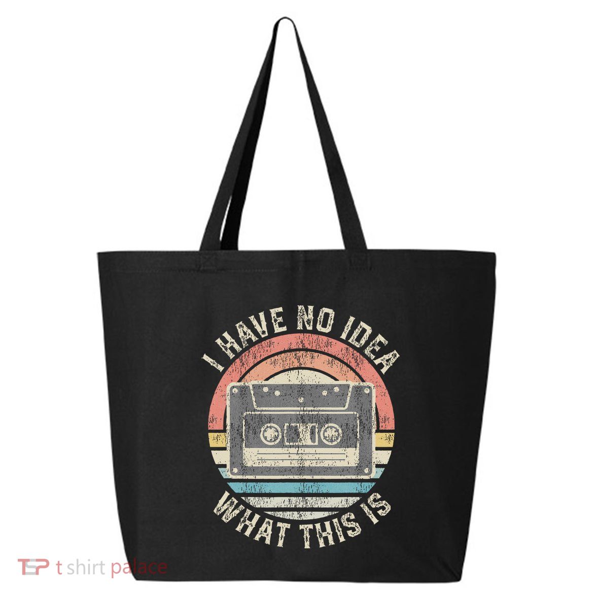 Retro I Have No Idea What This Is Funny Vintage Cassette 25L Jumbo Tote