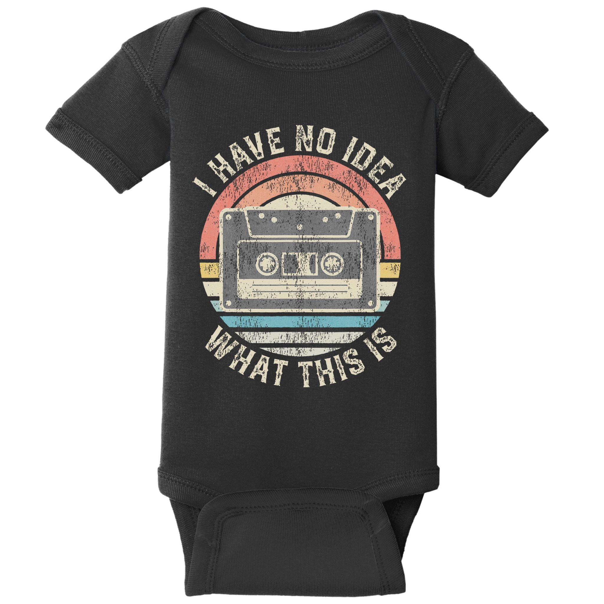 Retro I Have No Idea What This Is Funny Vintage Cassette Baby Bodysuit