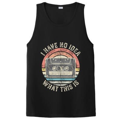 Retro I Have No Idea What This Is Funny Vintage Cassette PosiCharge Competitor Tank