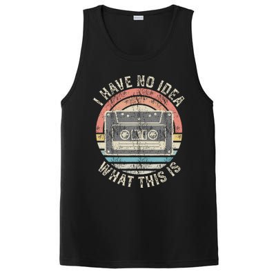 Retro I Have No Idea What This Is Funny Vintage Cassette PosiCharge Competitor Tank