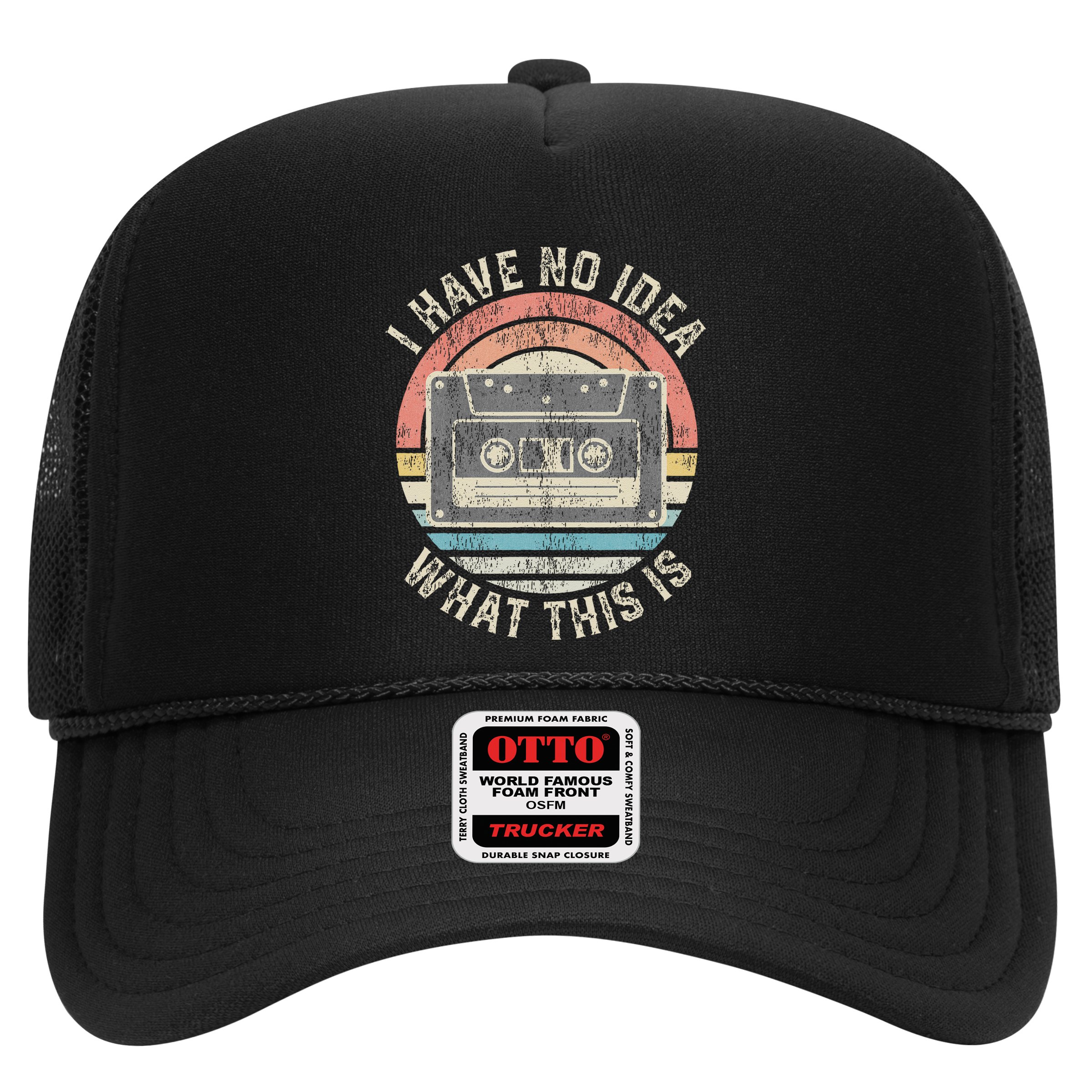 Retro I Have No Idea What This Is Funny Vintage Cassette Trucker Hat