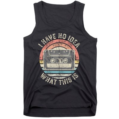 Retro I Have No Idea What This Is Funny Vintage Cassette Tank Top