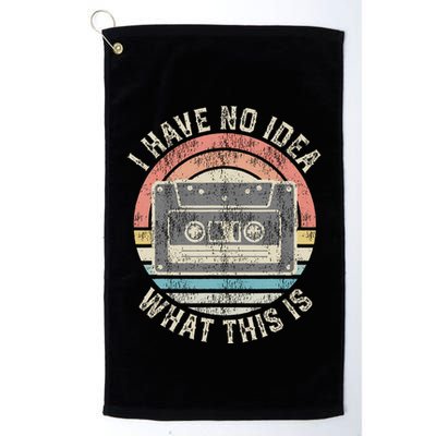 Retro I Have No Idea What This Is Funny Vintage Cassette Golf Towel