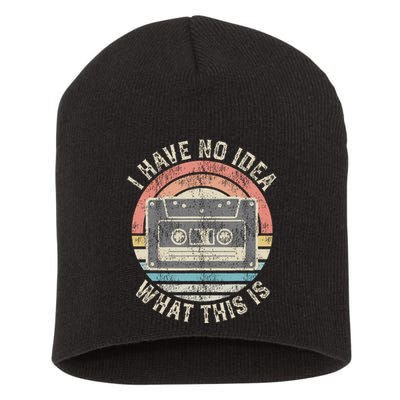Retro I Have No Idea What This Is Funny Vintage Cassette Short Acrylic Beanie
