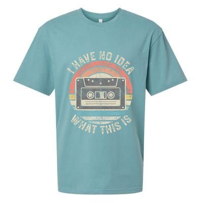 Retro I Have No Idea What This Is Funny Vintage Cassette Sueded Cloud Jersey T-Shirt