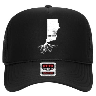 Rhode Island Home Roots State Map Love Pride Gift High Crown Mesh Back Trucker Hat