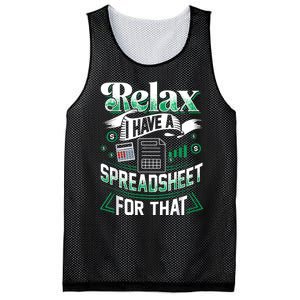 Relax I Have A Spreadsheet For That Actuary Mesh Reversible Basketball Jersey Tank