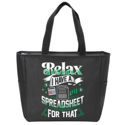 Relax I Have A Spreadsheet For That Actuary Zip Tote Bag