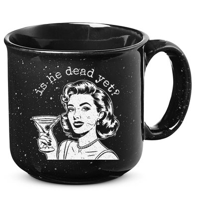 Retro Is He Dead Yet Anti Fascism 15oz Campfire Ceramic Mug