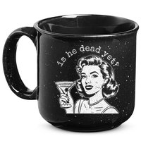 Retro Is He Dead Yet Anti Fascism 15oz Campfire Ceramic Mug