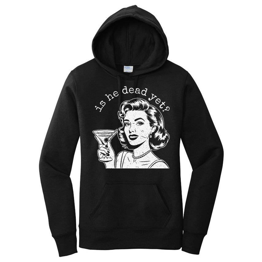 Retro Is He Dead Yet Anti Fascism Women's Pullover Hoodie