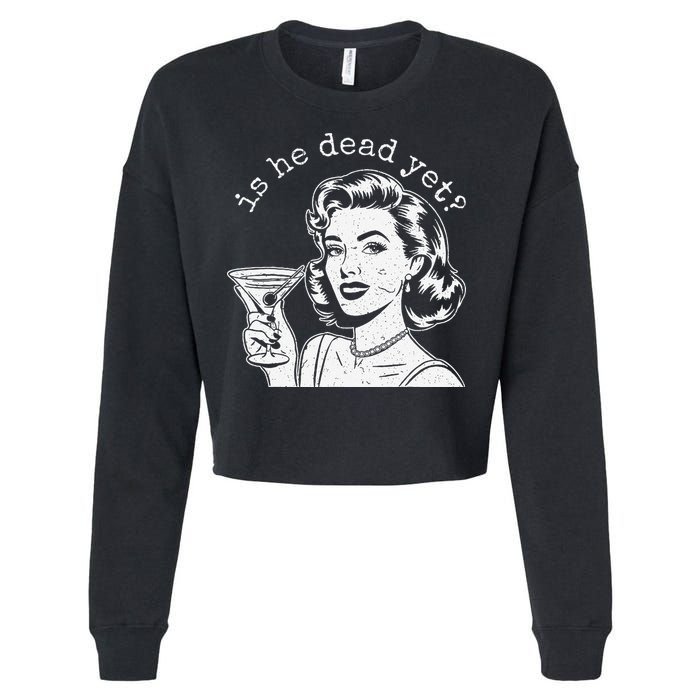 Retro Is He Dead Yet Anti Fascism Cropped Pullover Crew