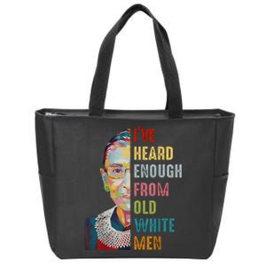 Rbg Ive Heard Enough From Old White Zip Tote Bag