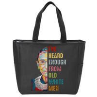 Rbg Ive Heard Enough From Old White Zip Tote Bag