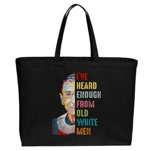 Rbg Ive Heard Enough From Old White Cotton Canvas Jumbo Tote