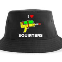 Retro I Heart Squirters Funny I Love Squirters Sustainable Bucket Hat