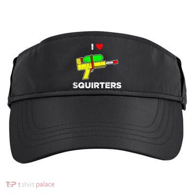 Retro I Heart Squirters Funny I Love Squirters Adult Drive Performance Visor