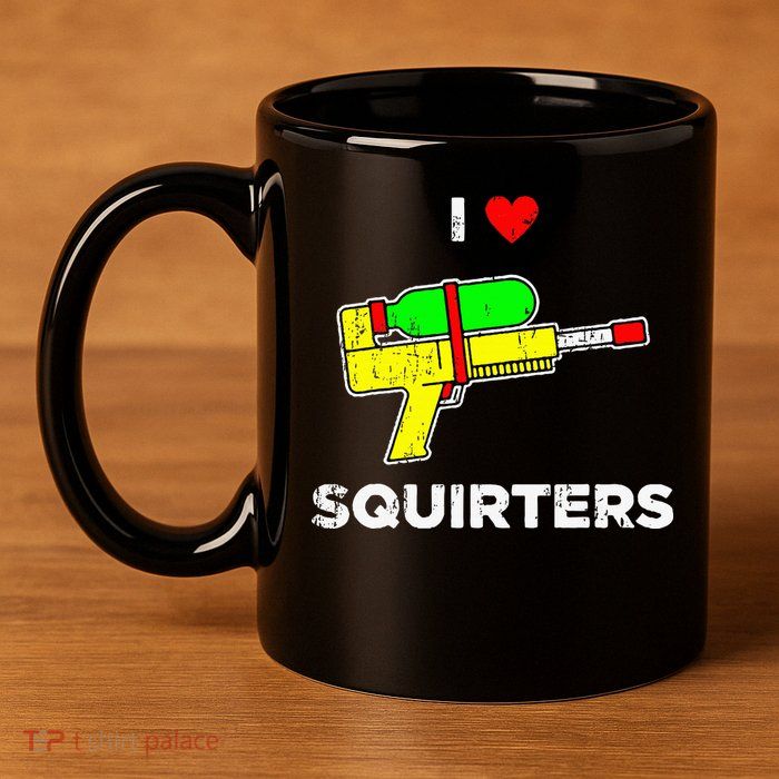 Retro I Heart Squirters Funny I Love Squirters 11oz C Handle Ceramic Mug