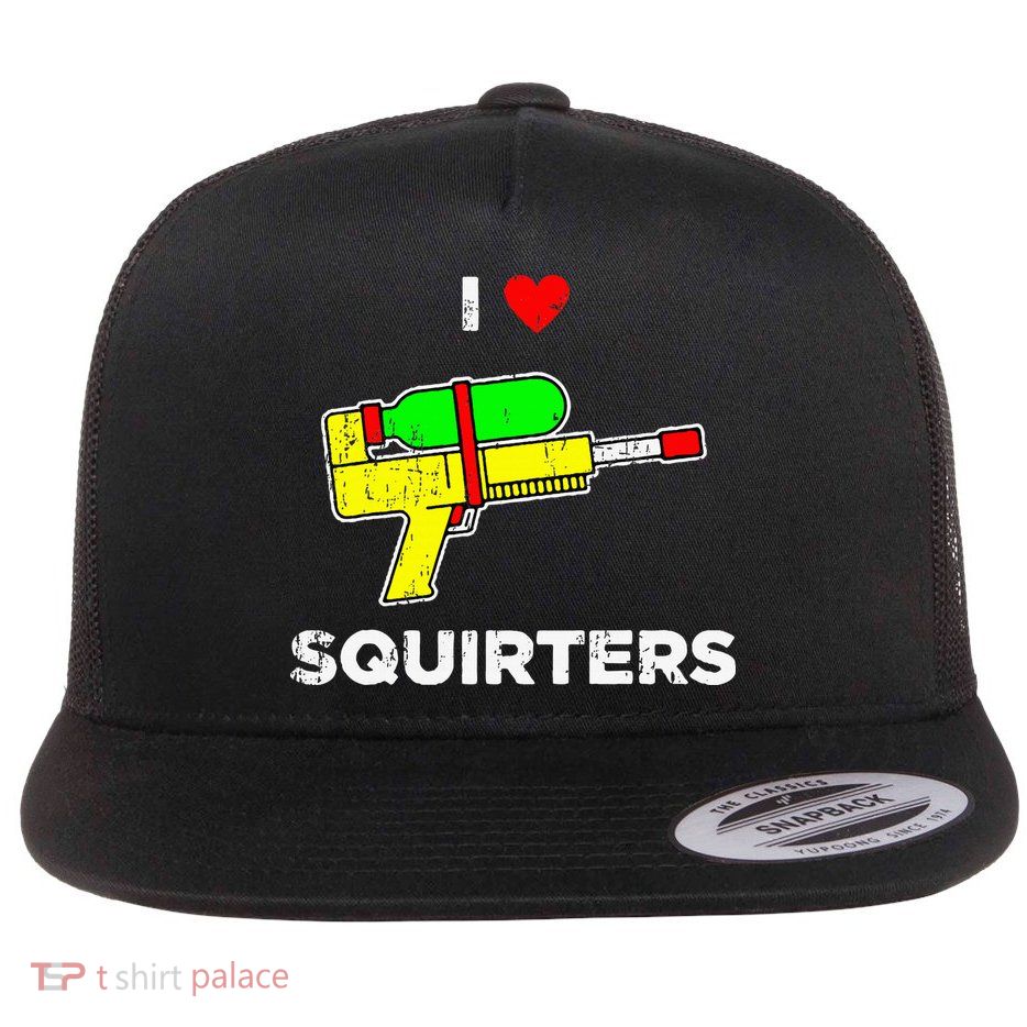 Retro I Heart Squirters Funny I Love Squirters Flatbill Hat
