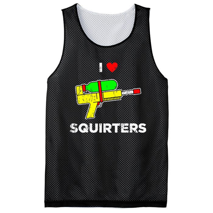 Retro I Heart Squirters Funny I Love Squirters Mesh Reversible Basketball Jersey Tank