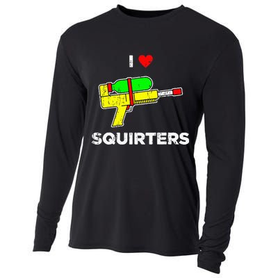 Retro I Heart Squirters Funny I Love Squirters Cooling Performance Long Sleeve Crew