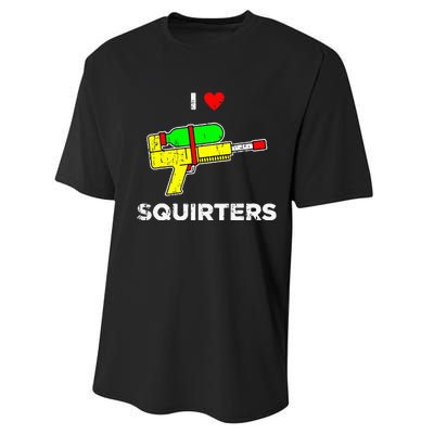 Retro I Heart Squirters Funny I Love Squirters Performance Sprint T-Shirt