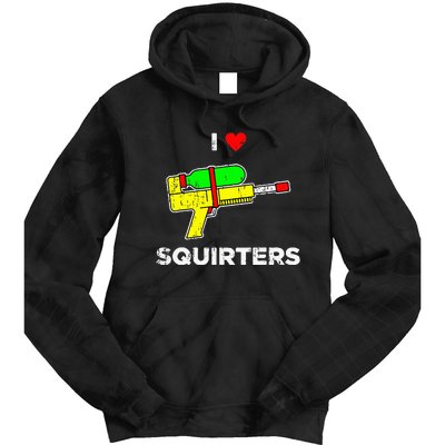 Retro I Heart Squirters Funny I Love Squirters Tie Dye Hoodie