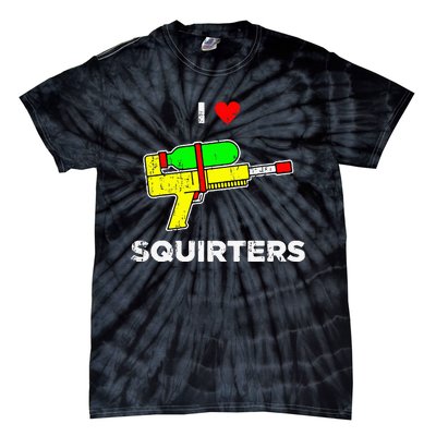 Retro I Heart Squirters Funny I Love Squirters Tie-Dye T-Shirt