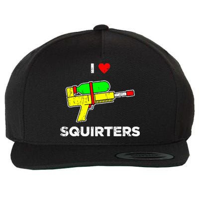 Retro I Heart Squirters Funny I Love Squirters Wool Snapback Cap