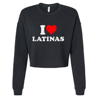 Retro I Heart Latinas Clothing I Love Latinas Cropped Pullover Crew