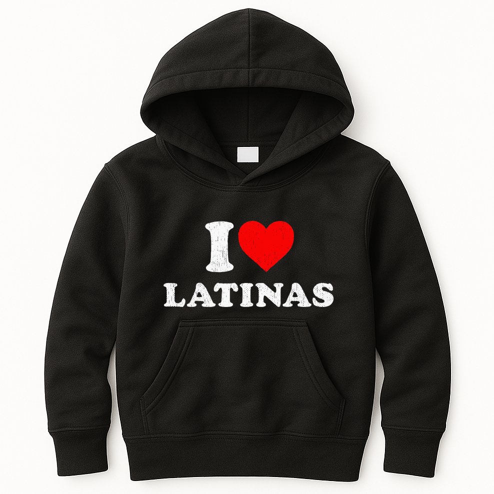 Retro I Heart Latinas Clothing I Love Latinas Kids Hoodie