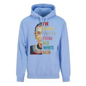 Rbg IVe Heard Enough From Old White Unisex Surf Hoodie