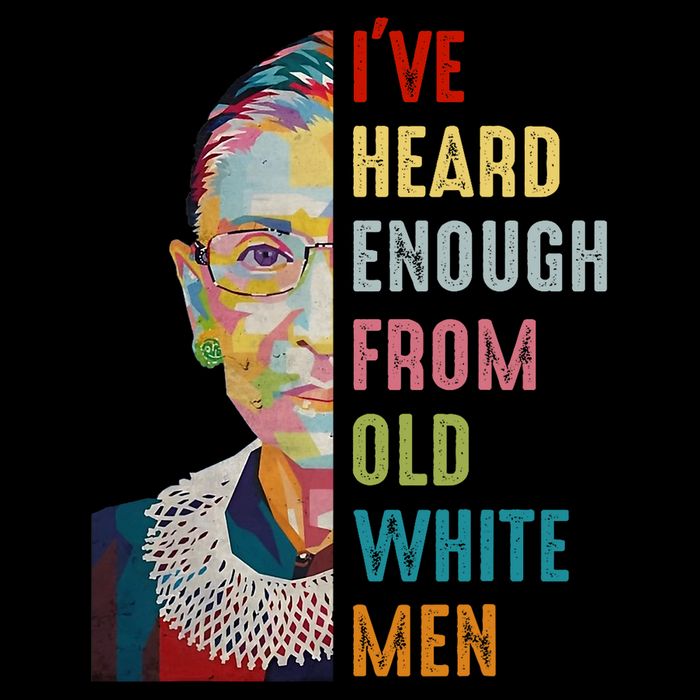 Rbg Ive Heard Enough From Old White Drawstring Bag