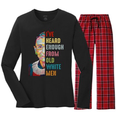 Rbg IVe Heard Enough From Old White Women's Long Sleeve Flannel Pajama Set 