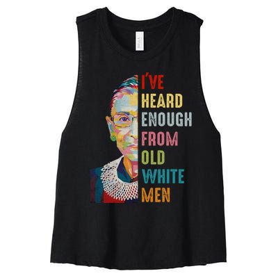 Rbg IVe Heard Enough From Old White Women's Racerback Cropped Tank