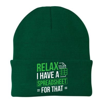 Relax I Have Spreadsheet For That Accountant Spreadsheet Knit Cap Winter Beanie