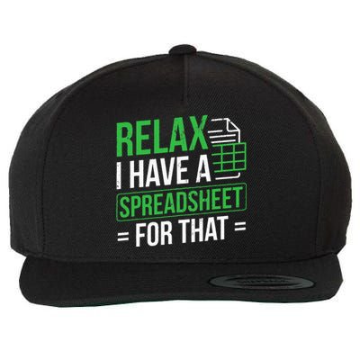 Relax I Have Spreadsheet For That Accountant Spreadsheet Wool Snapback Cap