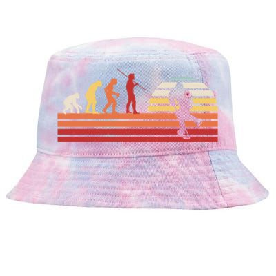 Retro Ice Hockey Player Gift Vintage Hockey Gift Tie-Dyed Bucket Hat