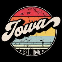 Retro Iowa Home State IA Cool 70s Style Sunset Impact Tech Backpack