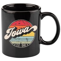 Retro Iowa Home State IA Cool 70s Style Sunset 11oz C Handle Ceramic Mug