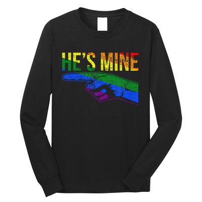 Retro I'm His He's Mine Gay Couples Im His Hes Mine Hes Mine Long Sleeve Shirt