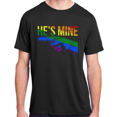 Retro I'm His He's Mine Gay Couples Im His Hes Mine Hes Mine Adult ChromaSoft Performance T-Shirt