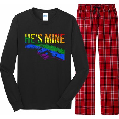 Retro I'm His He's Mine Gay Couples Im His Hes Mine Hes Mine Long Sleeve Pajama Set