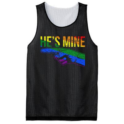 Retro I'm His He's Mine Gay Couples Im His Hes Mine Hes Mine Mesh Reversible Basketball Jersey Tank