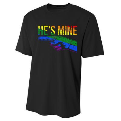 Retro I'm His He's Mine Gay Couples Im His Hes Mine Hes Mine Performance Sprint T-Shirt